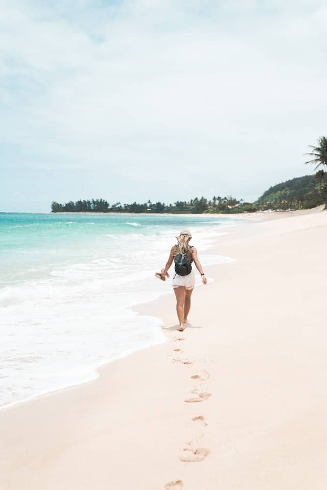 woman on beach