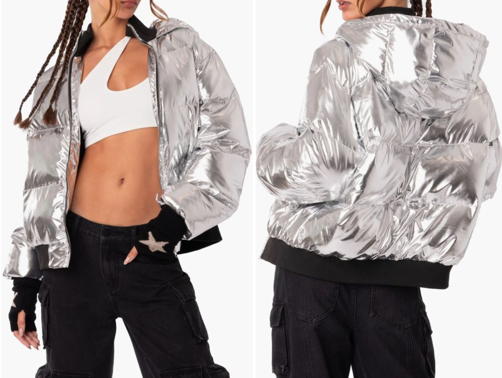 silver puffer fashion trend 2024